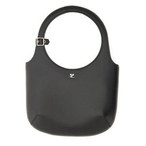Courreges Mini Holy Leather Bag Black
